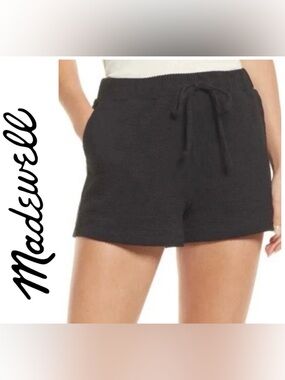 Madewell Women’s Sz S True Black Seersucker Drawstring Shorts